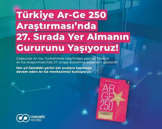 Türkiye’nin En Çok Ar-Ge Harcaması Yapan Şirketler Listesindeyiz!